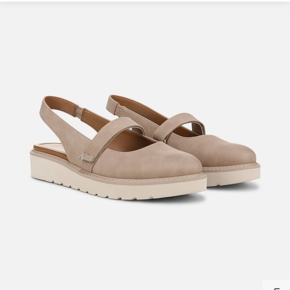Brand New-Edison Taupe Slingback Shoes